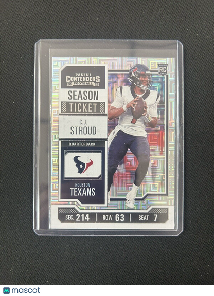 2023 Contenders  CJ Stroud Season Ticket FOTL Hobby Mojo Rookie RC