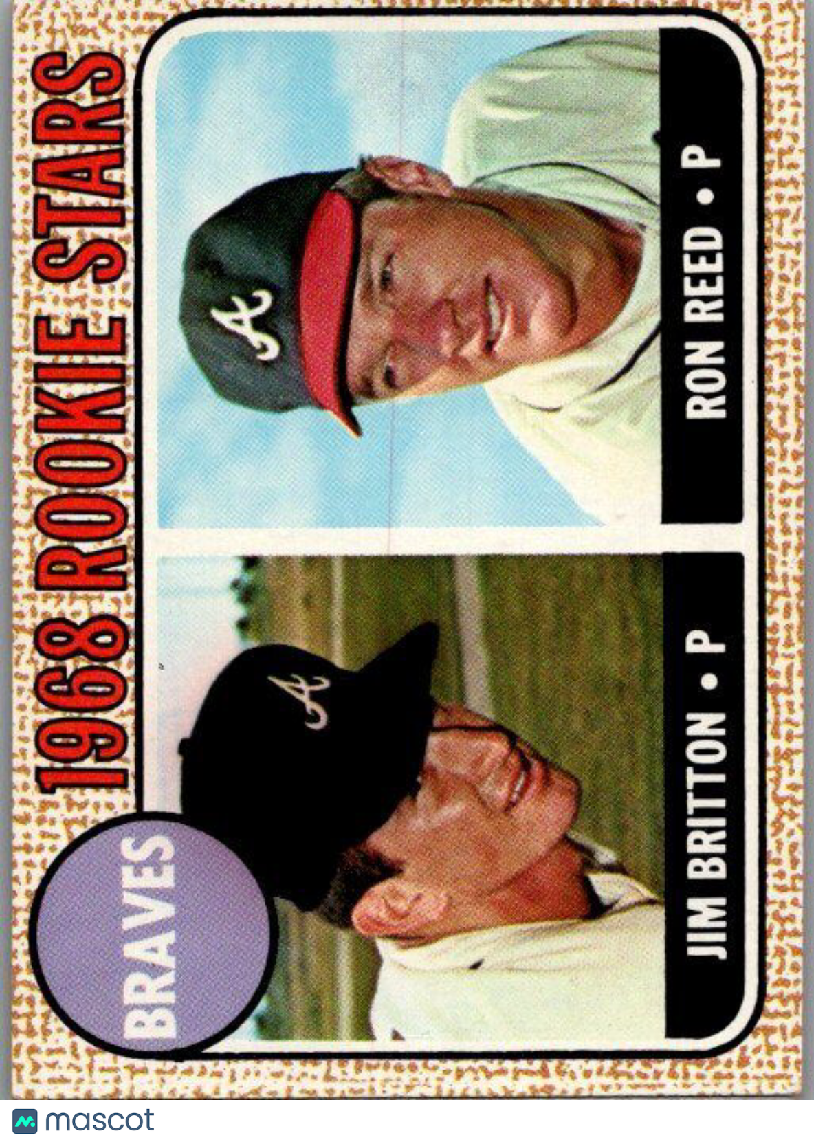 1968 Topps #76 Braves 1968 Rookie Stars (Jim Britton / Ron Reed) )