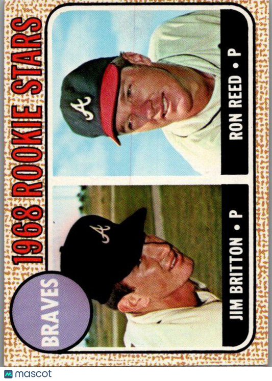 1968 Topps #76 Braves 1968 Rookie Stars (Jim Britton / Ron Reed) )