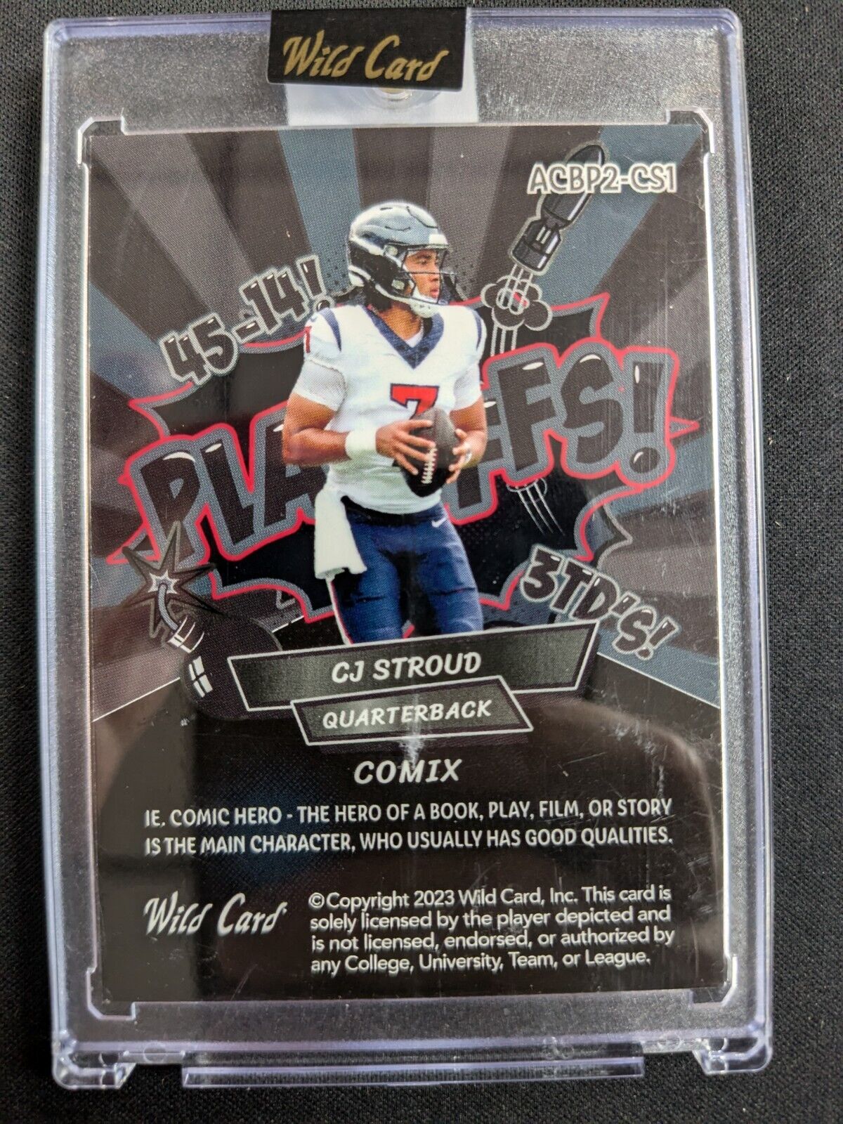 2023 Wild Card Alumination Comix Black Foil CJ Stroud #ACBP2-CS1 (RC) /18