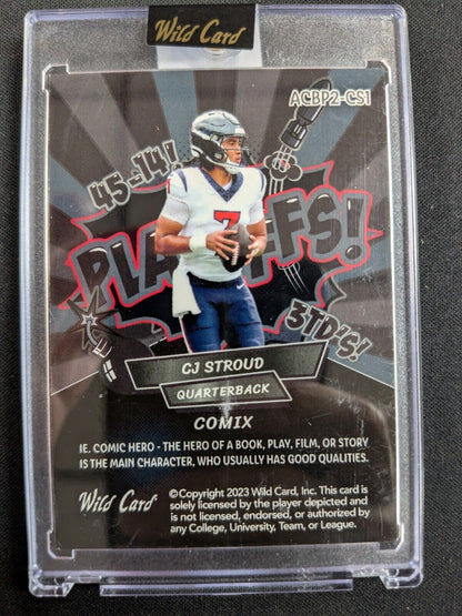 2023 Wild Card Alumination Comix Black Foil CJ Stroud #ACBP2-CS1 (RC) /18