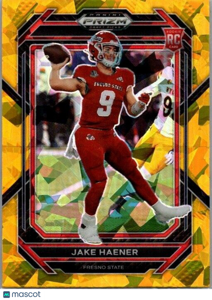 2023 Panini Prizm Draft Picks - Gold Ice Prizm #109 Jake Haener (RC)