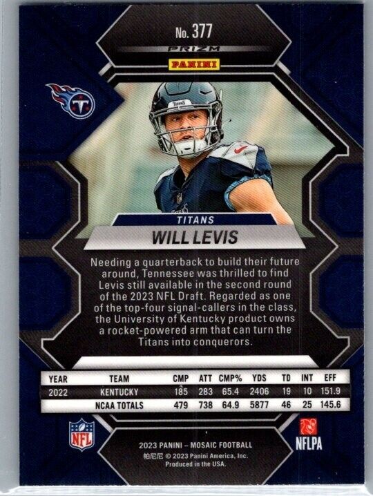 2023 Panini Mosaic - Rookies #377 Will Levis (RC)