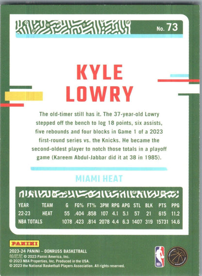 2023-24 Panini Donruss - #73 Kyle Lowry