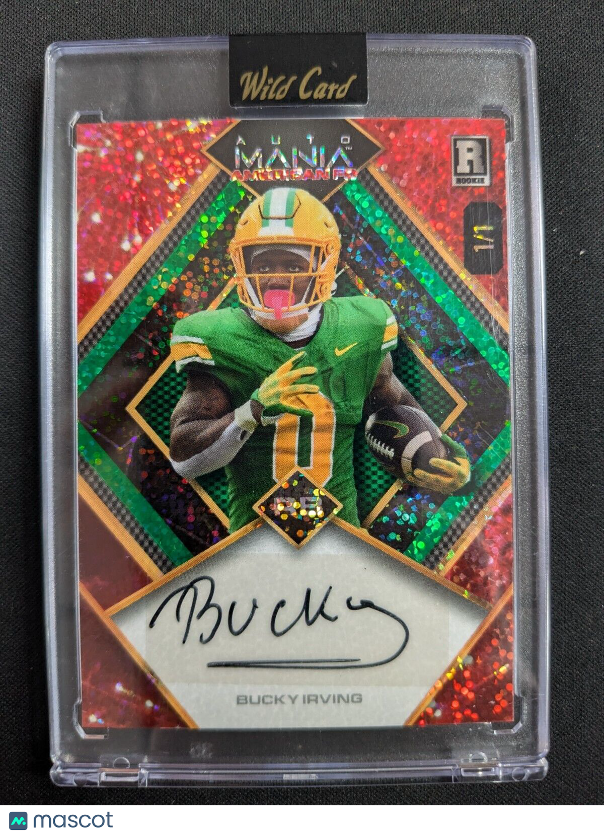 2023 Wild Card Red Sparkle Green Diamond Bucky Irving #AMAD-BI (RC) 1/1 Auto