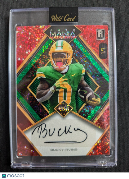 2023 Wild Card Red Sparkle Green Diamond Bucky Irving #AMAD-BI (RC) 1/1 Auto