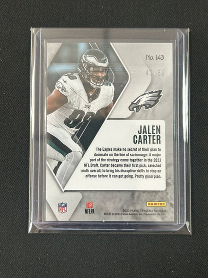 2023 Panini Phoenix - Rookies Fire & Ice Seismic #143 Jalen Carter /50 Eagles