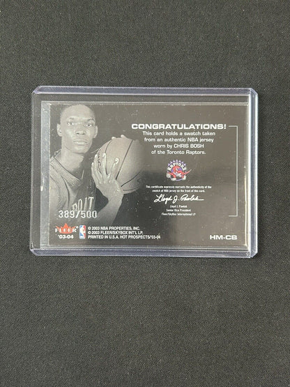 Chris Bosh 2003-2004 Hoops Hot Prospects Hot Materials #5 RC  /500