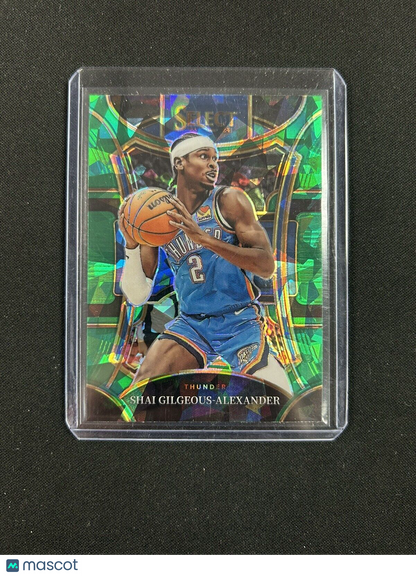 2023 Panini Select Mezzanine Green Cracked Ice Shai Gilgeous Alexander