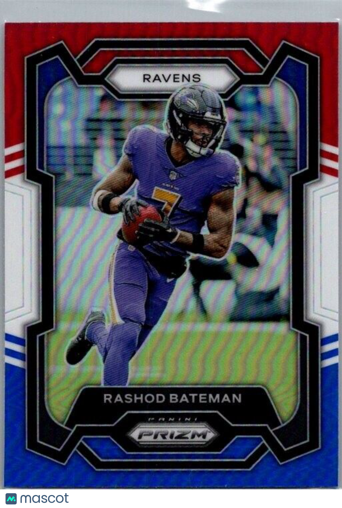 2023 Panini Prizm - #20 Rashod Bateman Red White & Blue