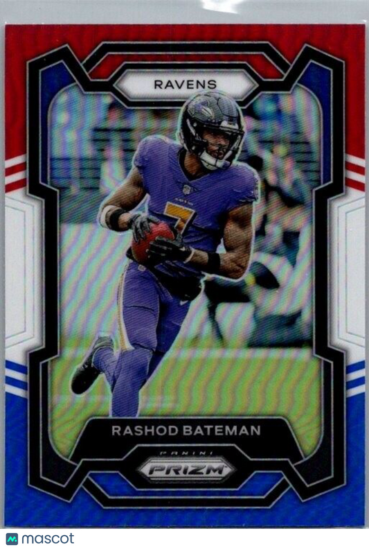 2023 Panini Prizm - #20 Rashod Bateman Red White & Blue