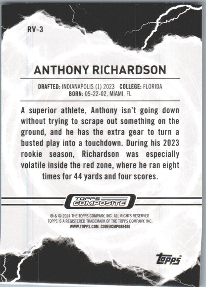 2023 Topps Composite Anthony Richardson Resurgence Rookie Voltaic RV-3 Colts