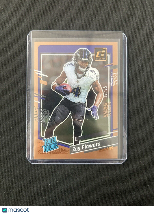 2023 Donruss Clearly Rated Rookie Zay Flowers  Bronze /75