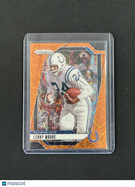 2024 Panini Prizm Orange Lazer #296 Lenny Moore