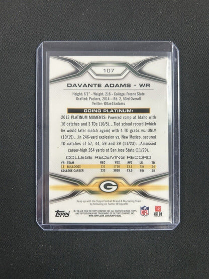 2014 Topps Platinum - #107 Davante Adams RC