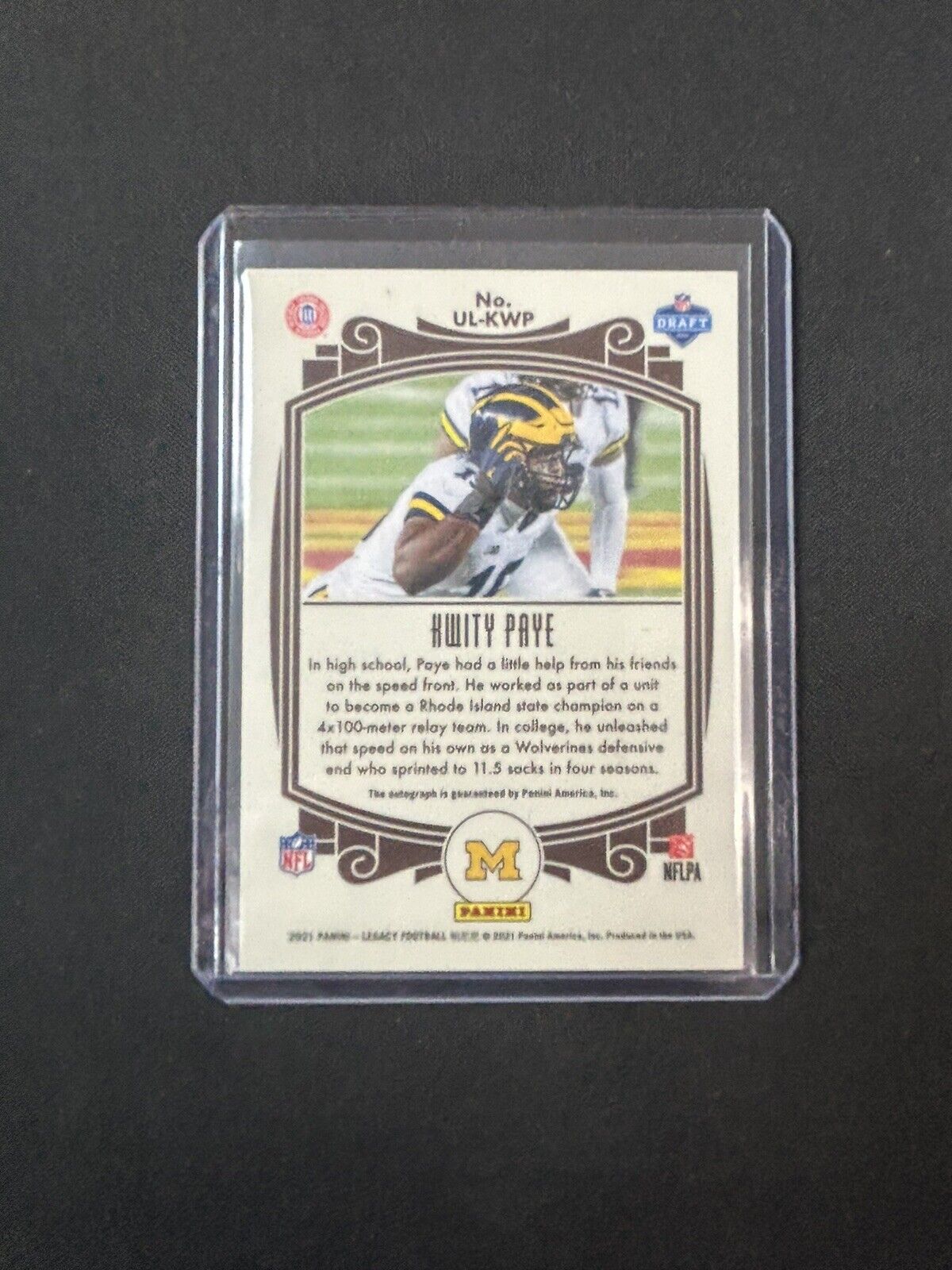 2021 Panini Legacy - Under the Lights Autographs #UL-KWP Kwity Paye