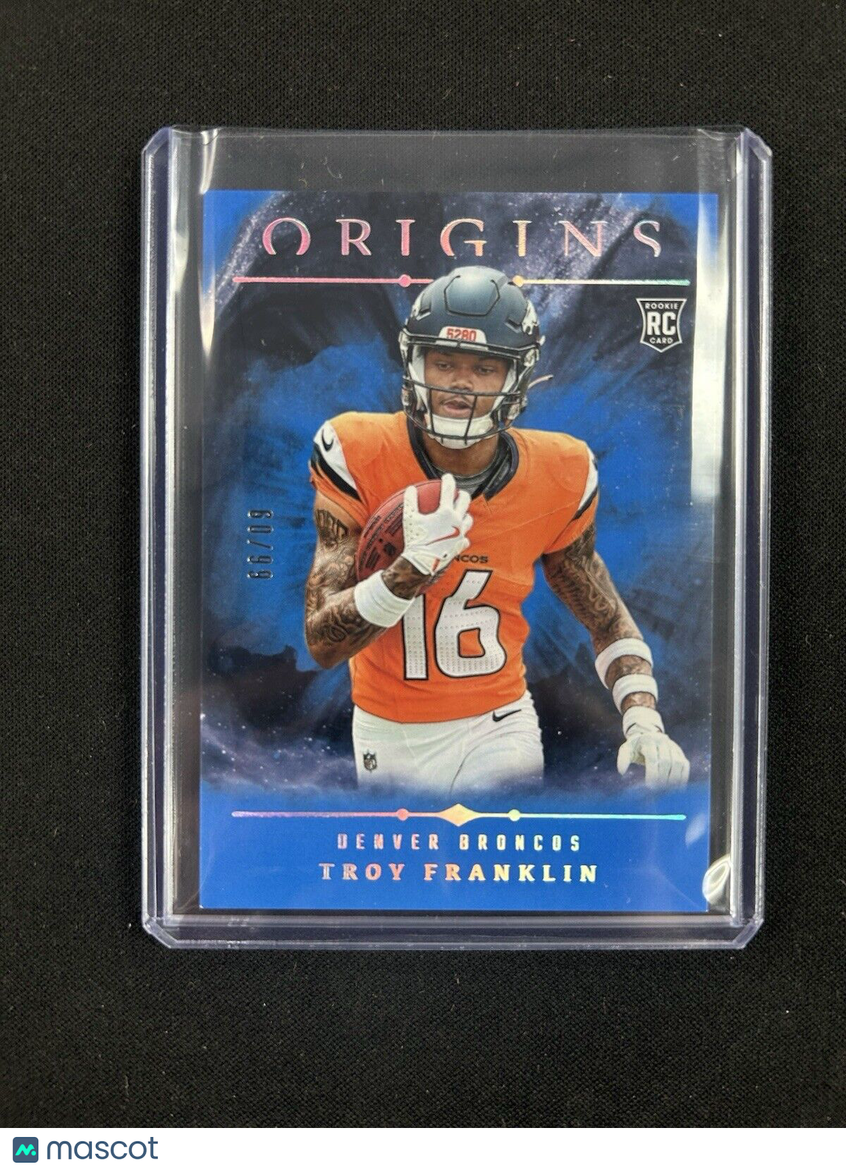 2024 Panini Origins Troy Franklin BLUE Parallel RC SP #/99