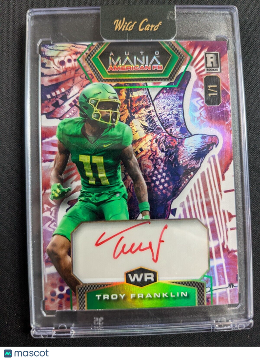 2024 Wild Card Red Painted Eagle Troy Franklin #AMAHA-TF (R) Auto 1/1