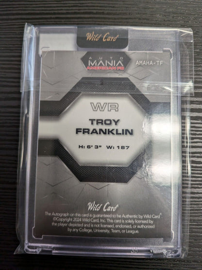 2024 Wild Card Red Painted Eagle Troy Franklin #AMAHA-TF (R) Auto 1/1