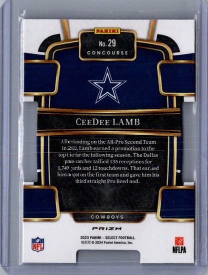 2023 Panini Select Red, White and Blue Die Cut CeeDee Lamb #29