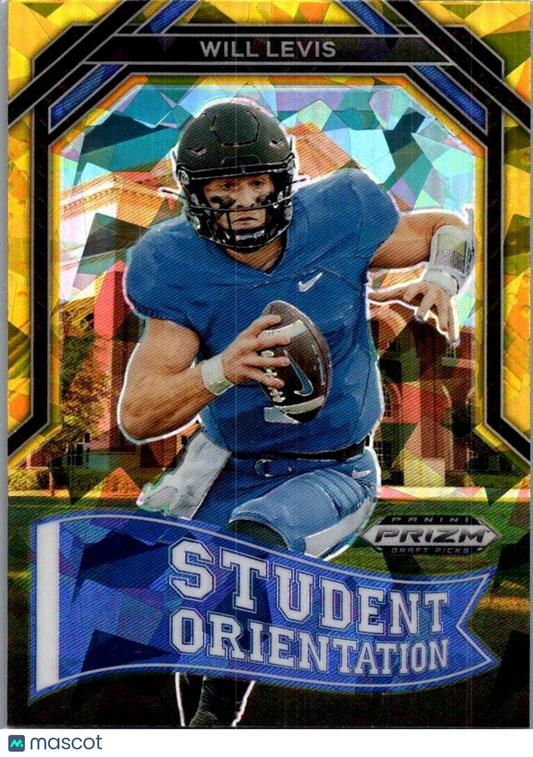 2023 Panini Prizm Draft Picks Gold Ice- Student Orientation Will Levis (RC)