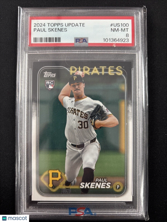 2024 Topps Update Base Paul Skenes RC PSA 8 Pittsburgh Pirates #US100