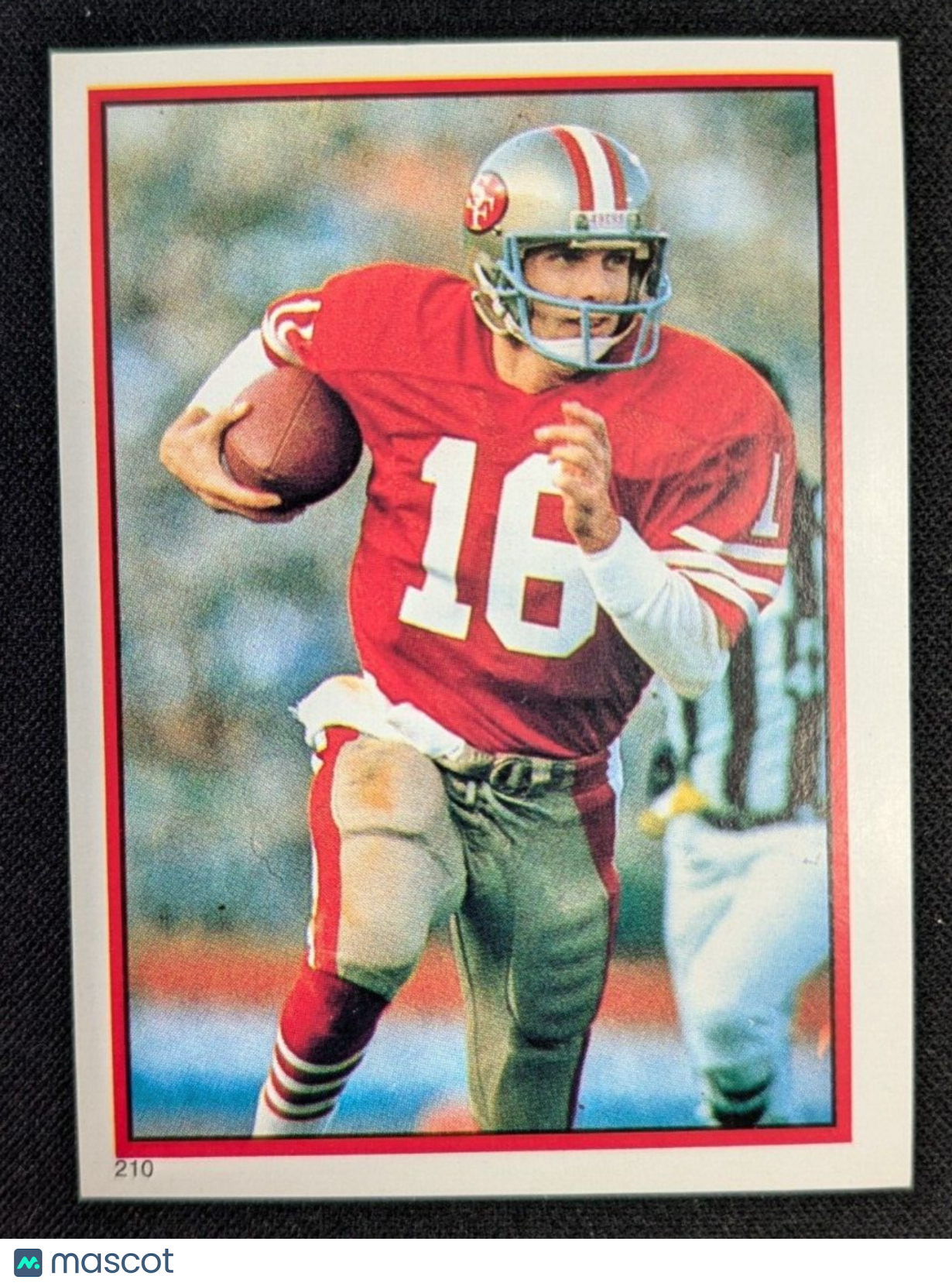 1985 Topps Joe Montana #210 Sticker