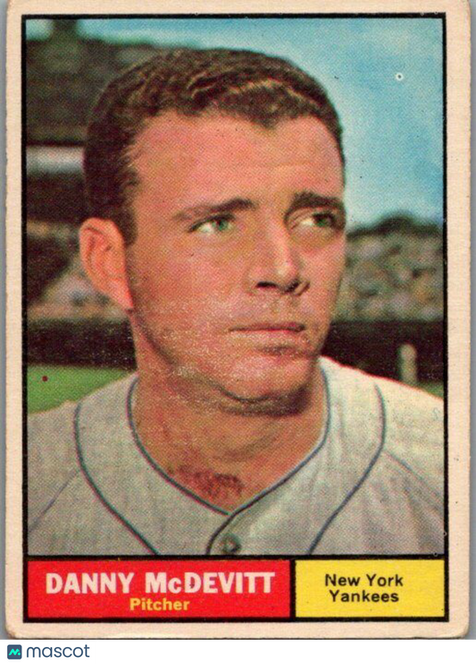 1961 Topps #349 Danny McDevitt