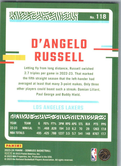 2023-24 Panini Donruss - #118 D'Angelo Russell