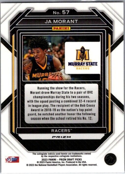 2023-24 Panini Red Ice Prizm Draft Picks - #57 Ja Morant