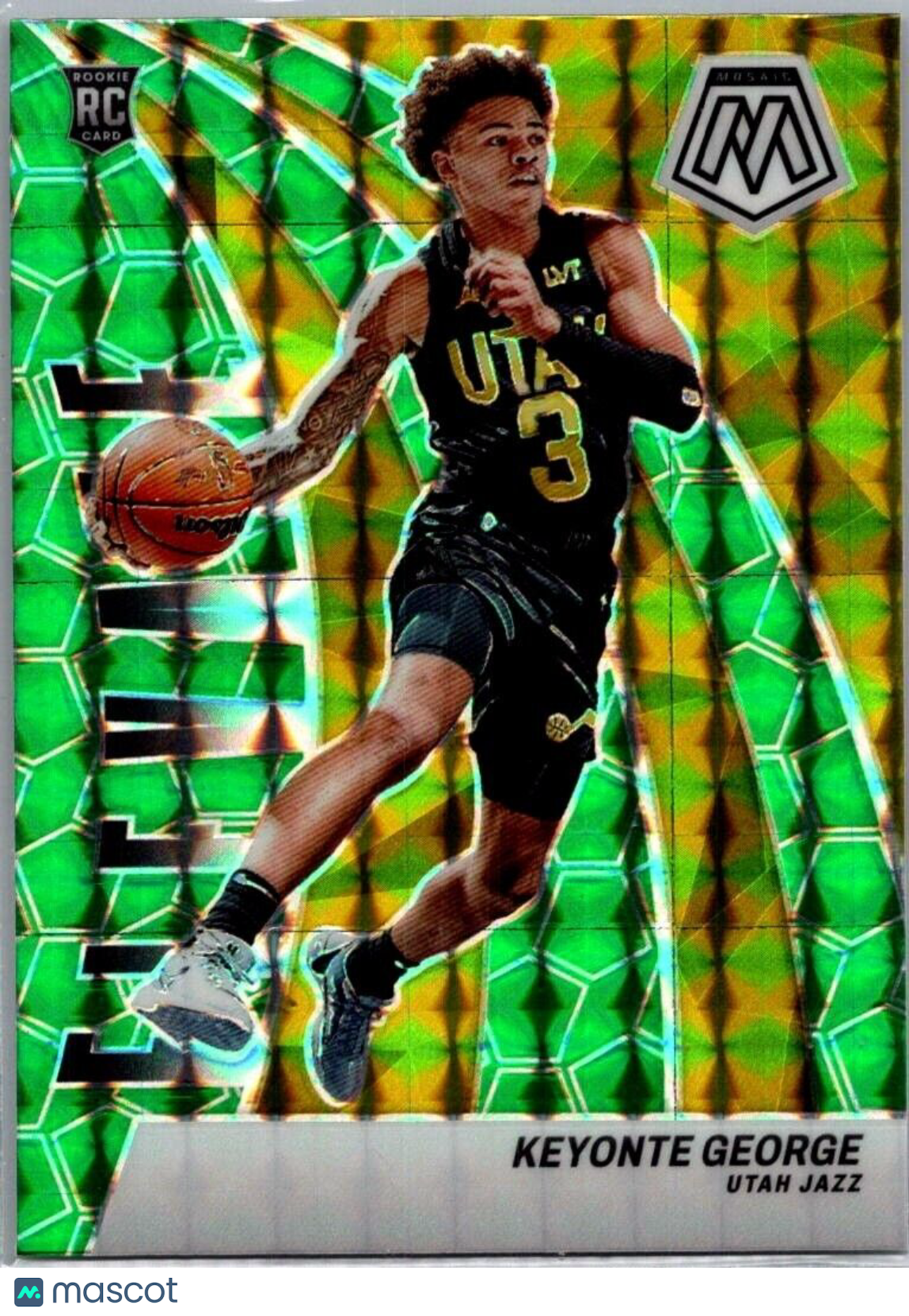 2023-24 Panini Mosaic Keyonte George #22 Elevate Green Mosaic Rookie