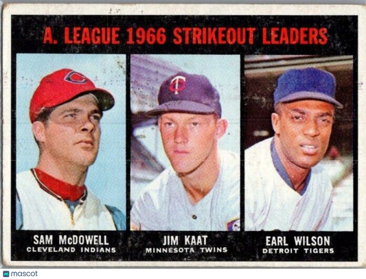 1967 Topps - #237 Jim Kaat, Sam McDowell, Earl Wilson