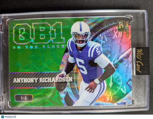 2023 Wild Card Green On the Clock Rainbow Anthony Richardson #OCW-AR2 (RC) 1/1