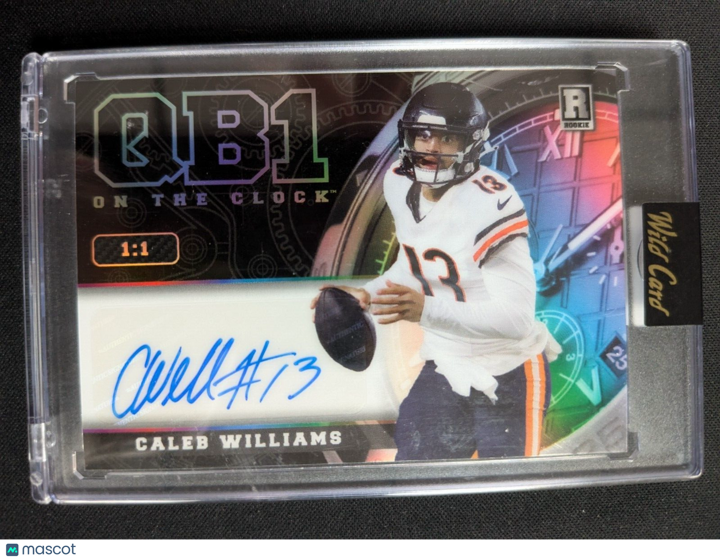 2023 Wild Card Black On the Clock Rainbow Caleb Williams #OCW-CW4A 1/1 Auto SSP