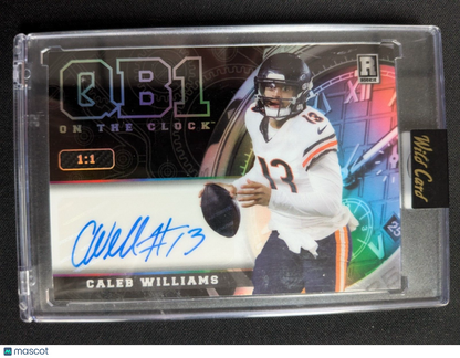 2023 Wild Card Black On the Clock Rainbow Caleb Williams #OCW-CW4A 1/1 Auto SSP