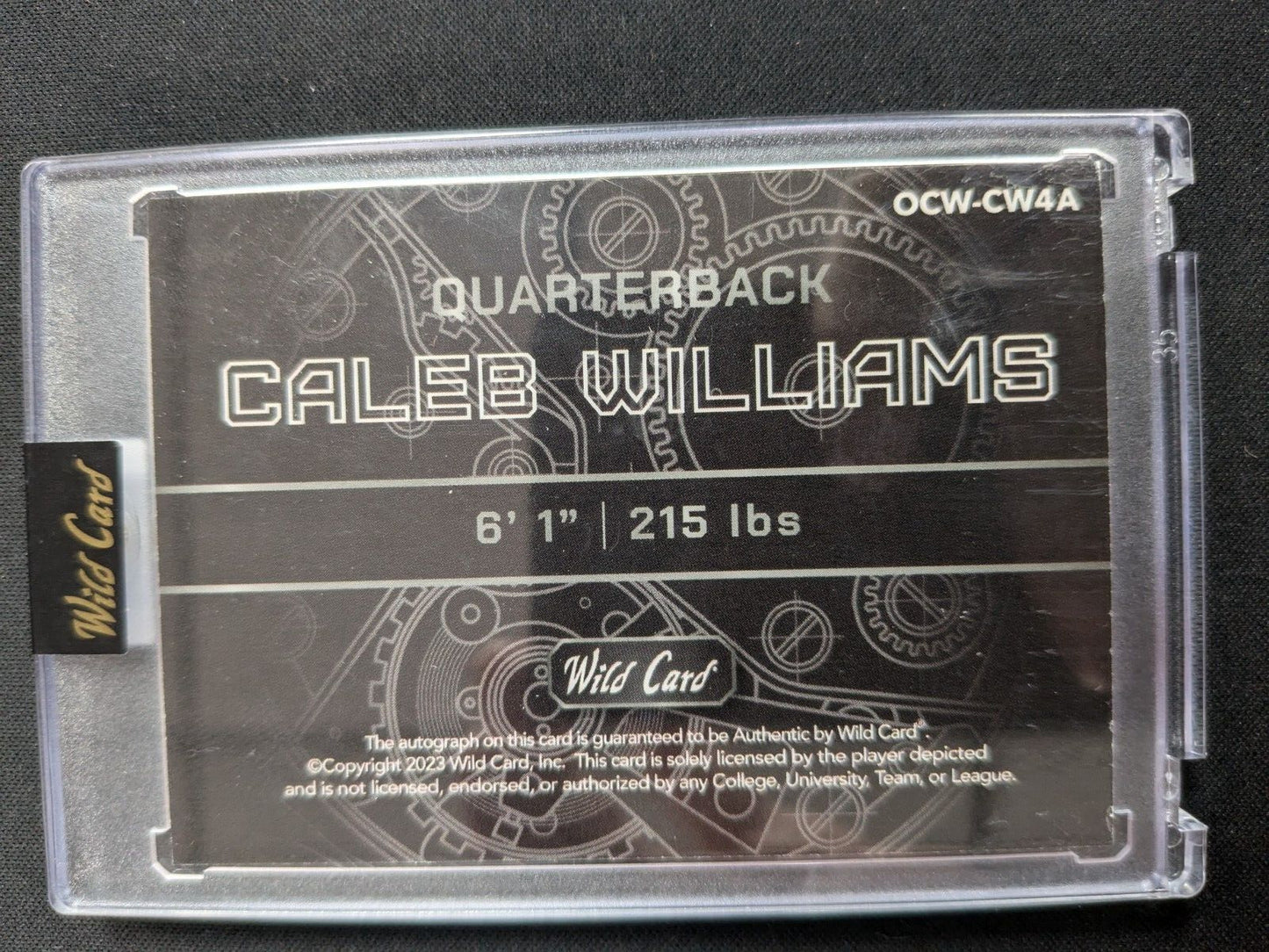 2023 Wild Card Black On the Clock Rainbow Caleb Williams #OCW-CW4A 1/1 Auto SSP