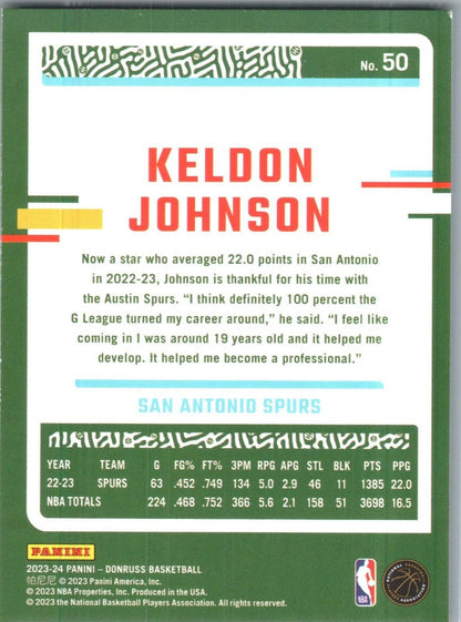 2023-24 Panini Donruss - #50 Keldon Johnson