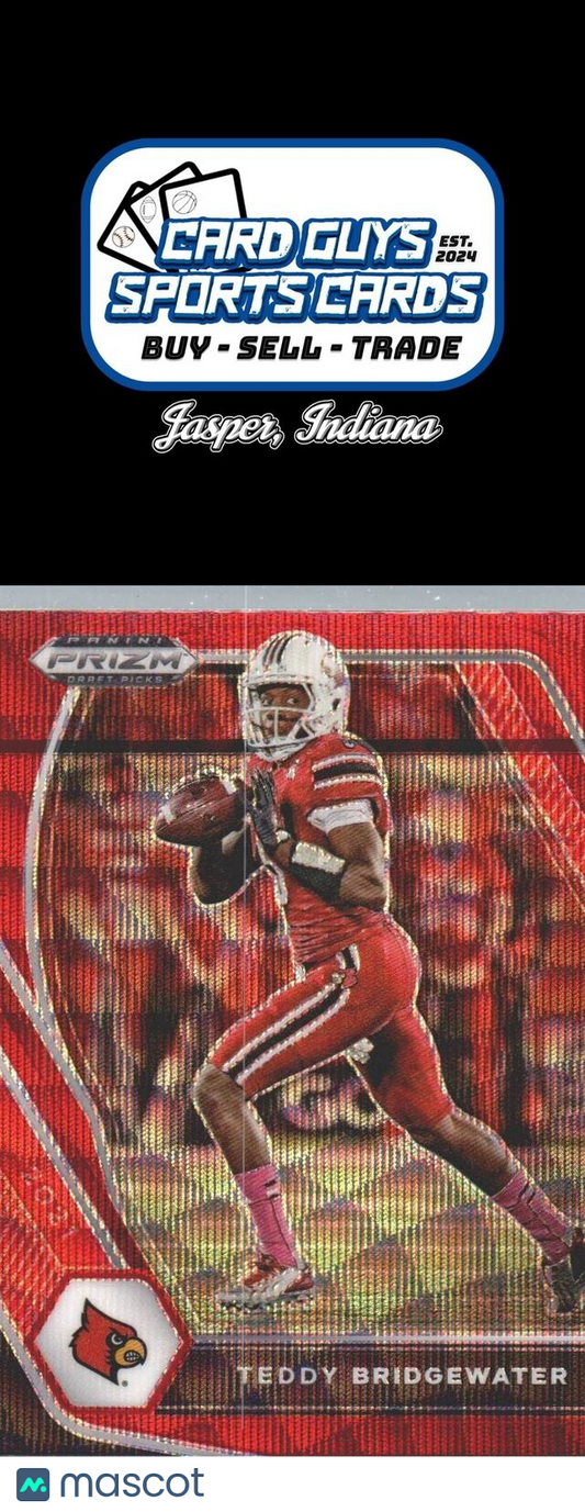 2021 Panini Prizm Draft Picks Collegiate #5 Teddy Bridgewater Red #/299