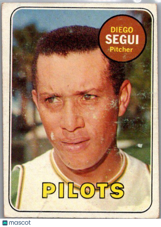 1969 Topps #511a Diego Segui first name in yellow