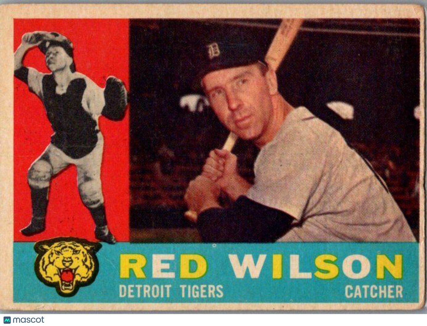 1960 Topps #379a Red Wilson White back