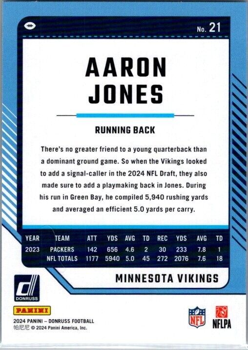 2024 Panini Donruss - #21 Aaron Jones