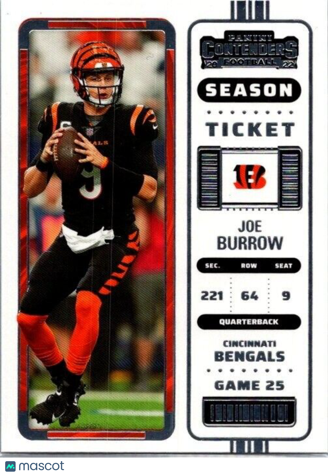 2022 Panini Contenders - Season Ticket #17 Joe Burrow