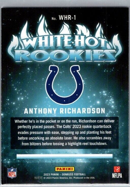 2023 Panini Donruss Anthony Richardson #WHR-1 White Hot Rookies