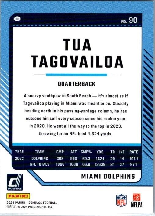 2024 Panini Donruss - #90 Tua Tagovailoa