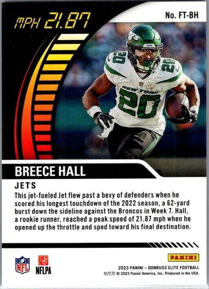 2023 Panini Donruss Elite - Full Throttle Green #FT-BH Breece Hall