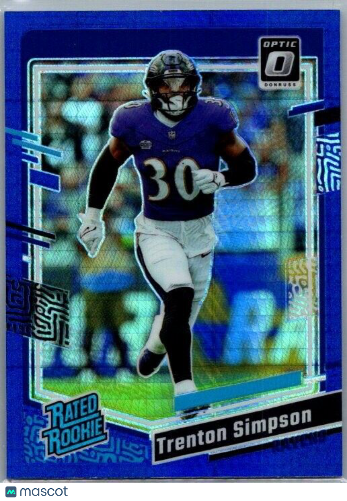 2023 Panini Donruss Optic - Rated Rookie #209 Trenton Simpson (RC) Blue Hyper