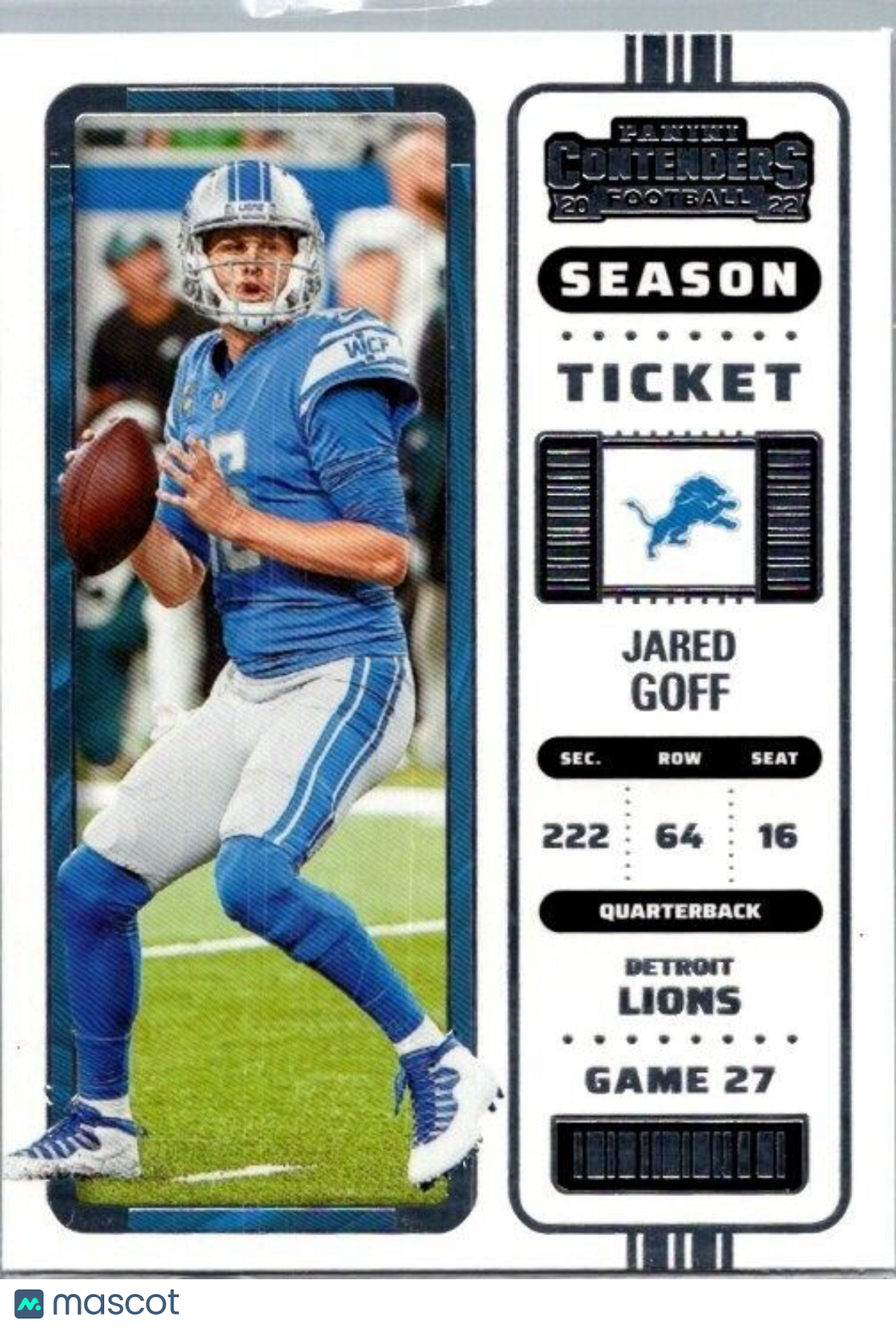 2022 Panini Contenders - Season Ticket #34 Jared Goff