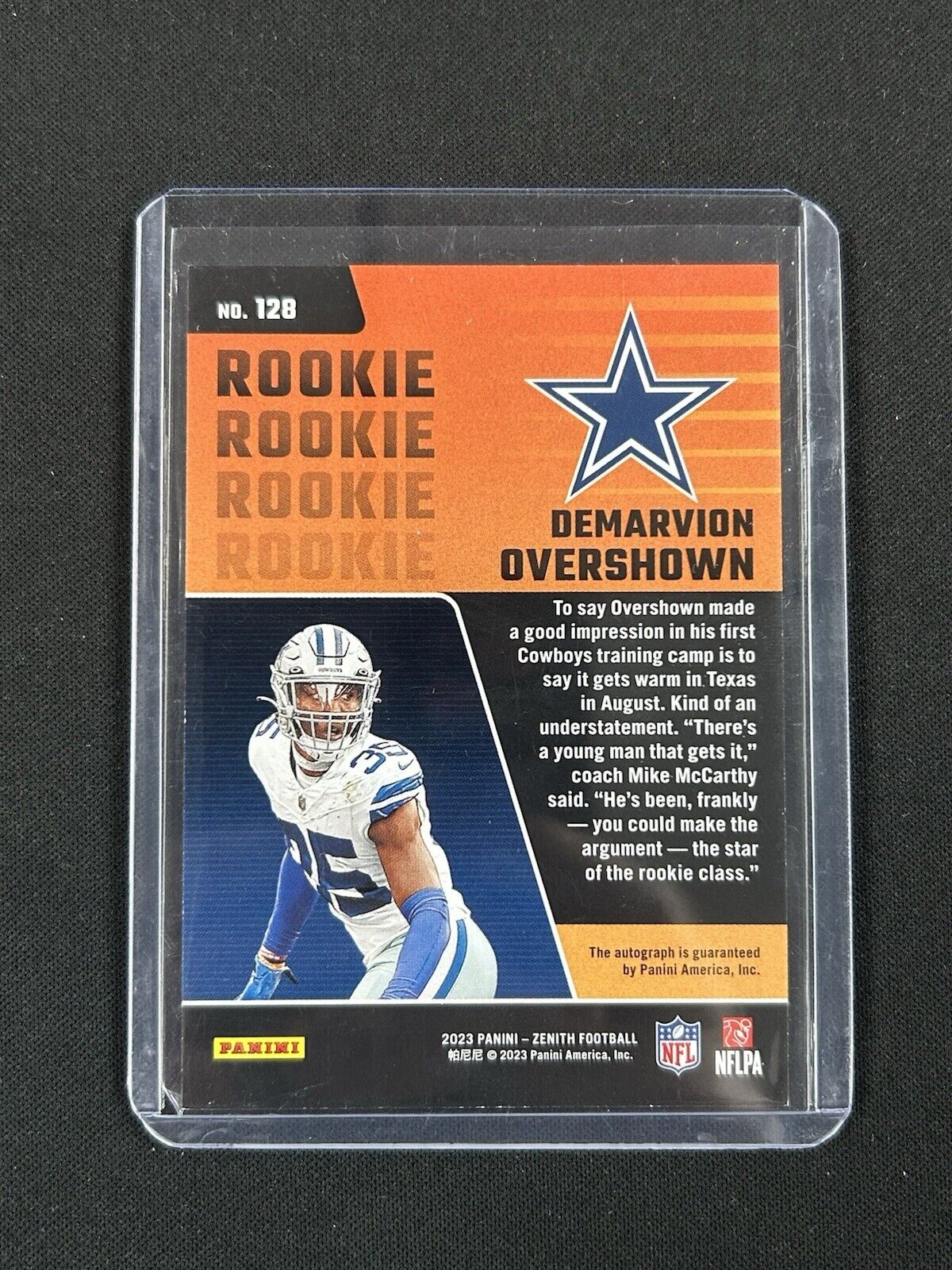 2023 Panini Zenith Red Zone Autographs #128 DeMarvion Overshown