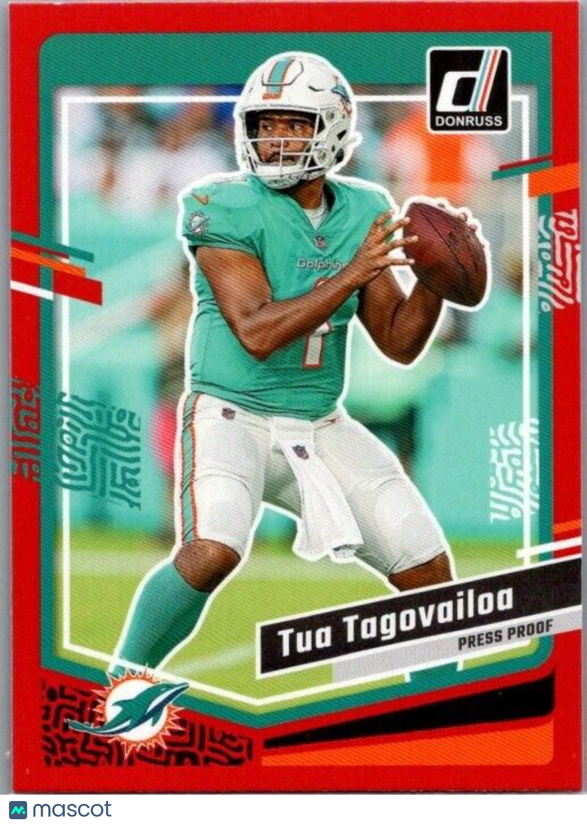 2023 Panini Donruss - #190 Tua Tagovailoa Press Proof Red