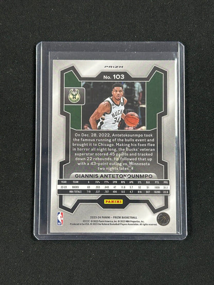 2023-24 Panini Prizm -  Ice Prizm #103 Giannis Antetokounmpo